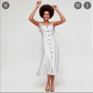 Aritzia Linen Midi Dress